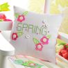 Spring cross-stich pillow